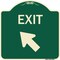 Signmission Exit Exit with Left Arrow Heavy-Gauge Aluminum Architectural Sign, 18" H, 18" L, G-1818-24032 A-DES-G-1818-24032 - alternate 1